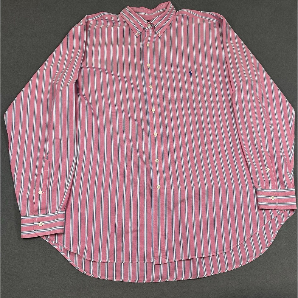 Vintage Ralph Lauren Shirt Mens Size XXL Tall Classic Fit Pony Long Sleeve